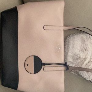 Kate Spade large tote.  Large for laptop or ipad.  Outside zipper